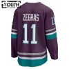 Anaheim Ducks Trikot 30th Anniversary Replica Trevor Zegras 2023-24 Lila Ausweich - Kinder